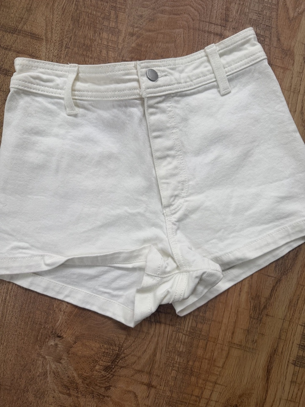 EUC WHITE Universal Thread Cream Pinstripe High-Waist Shorts sailor shorts